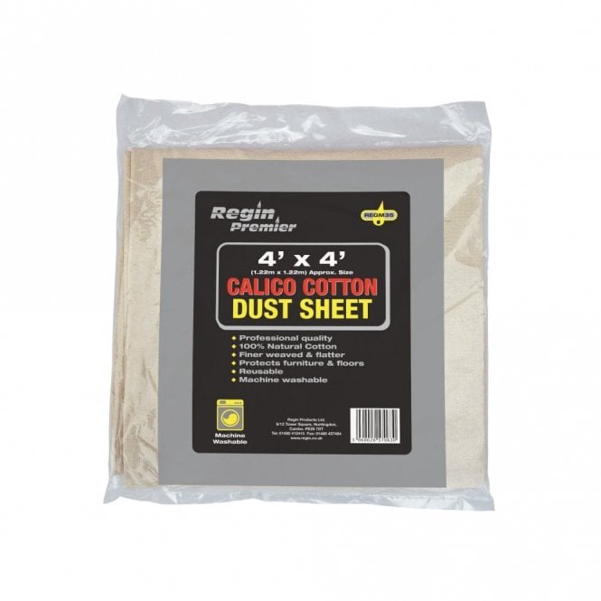 Regin  Calico Cotton Dust Sheet 4' x 4' REGM35