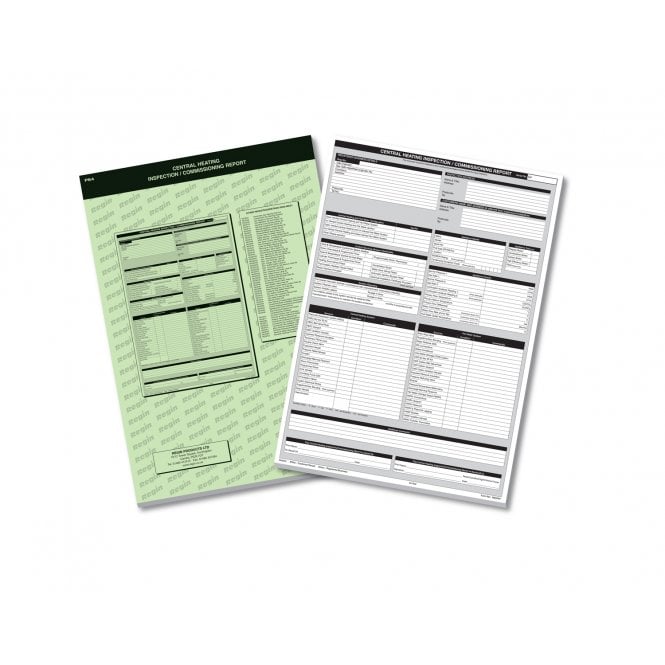 Regin  Central Heating Inspection/Commissioning Report (50 in duplicate) REGP64