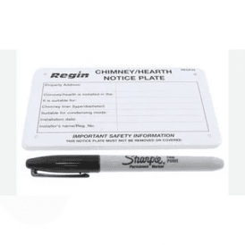 Regin Chimney/Hearth Notice Plate (10 pack) REGP33