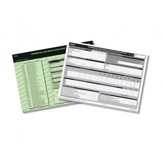 Regin  Commercial Gas Installation Safety Pad (50 in duplicate) REGPC3