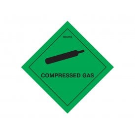 Regin Compressed Gas Warning Diamond Sticker REGP02