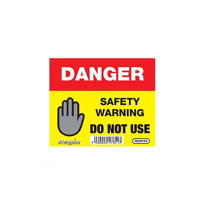 Regin  Danger – Do Not Use Sticker / Tag (8 pack) REGP36