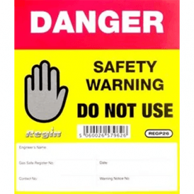 Regin Danger Do Not Use Sticker/Tag With Engineer Detail Panel (8) REGP26