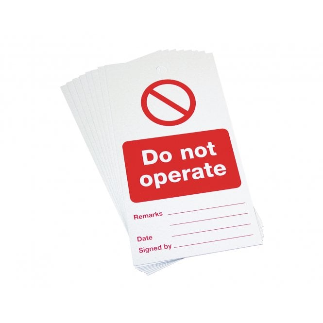 Regin  Do Not Operate Plate (8 Pack) REGP95