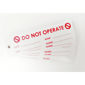 Regin DO NOT OPERATE Tags (Pack of 8) REGP94