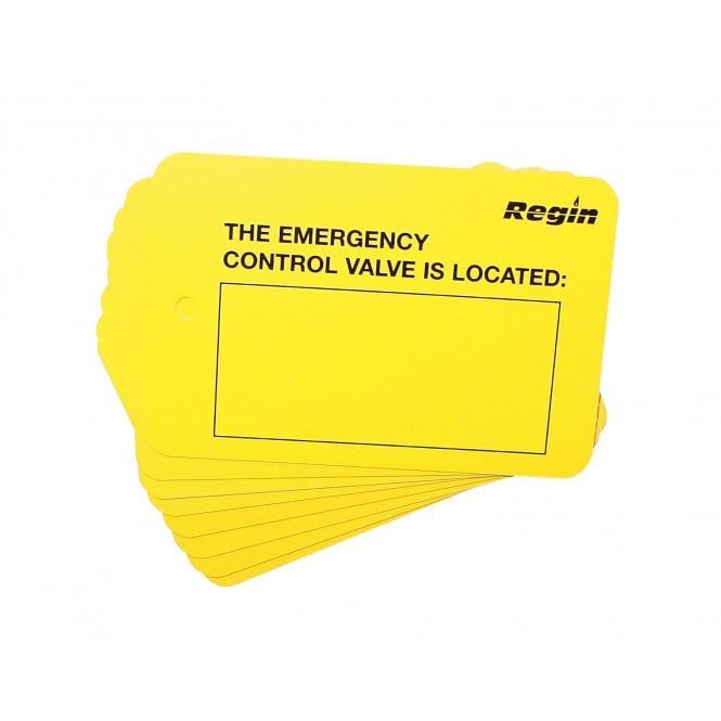 Regin  Emergency Control Valve Location Plate (8 Pack) REGP98