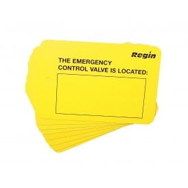 Regin Emergency Control Valve Location Plate (8 Pack) REGP98