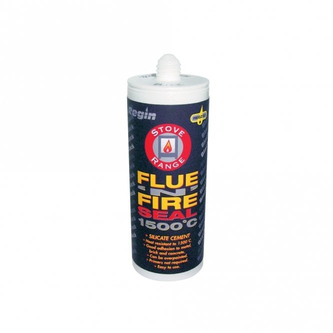 Regin  Flue‘n’Fire Seal 1500˚C Silicate Cement - Black 150ml REGZ32