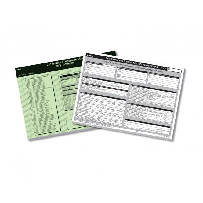 Regin  Gas Testing & Purging - Domestic Pads (25 in triplicate) REGP62