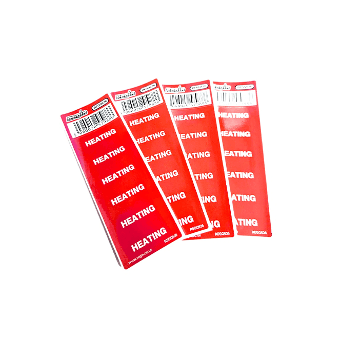 Regin  Pipe Label HEATING (Pack of 8) REGQ636