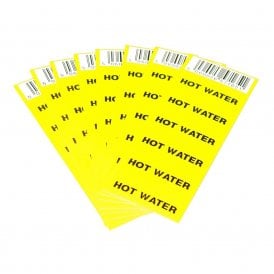 Regin Pipe Label HOT WATER - REGQ632
