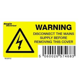 Regin Warning Disconnect Sticker (8 Pack) REGEP22