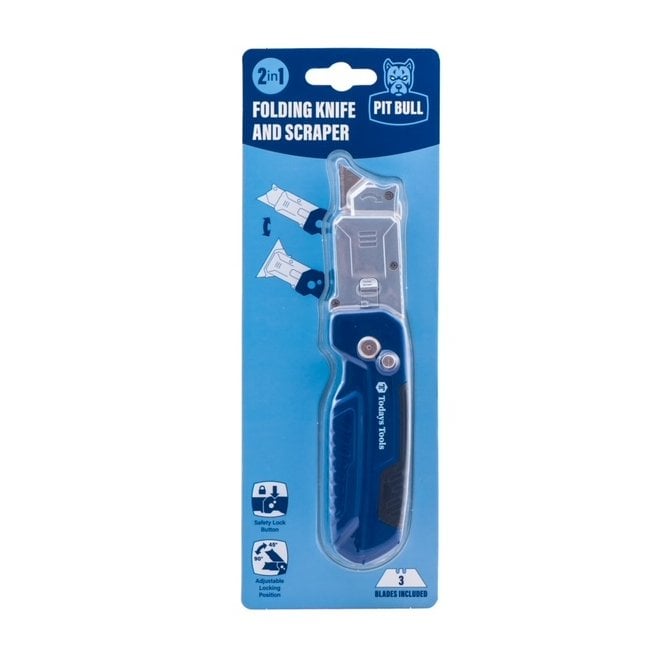 Todays Tools  Pit Bull Folding Knife & Scraper Knife PBSK