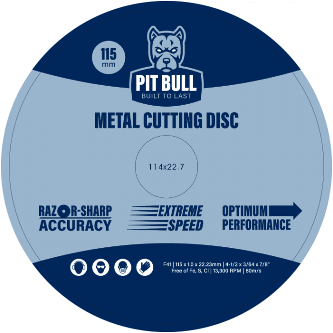 Todays Tools  Pit Bull Metal Cutting Discs (Pack of 10) 115mm PBMCD